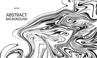 Vector abstract marble texture fluid art zebra effect black and white color