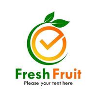 Fresh fruit logo template illustration vector