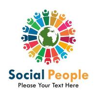 Social people design logo template illustration vector