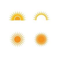 logotipo de ilustración de sol vector