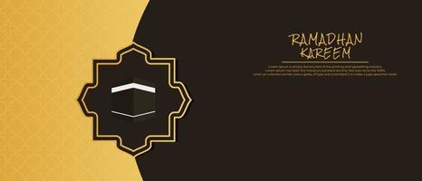 Ramadan Kareem Background. Islamic Background, Muslims greeting card, invitation, poster, banner, and Copy space area. Suitable to be placed on content with that theme. vector