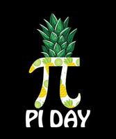 pineapple pi day illustration vector