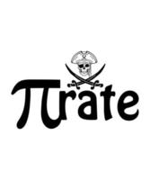 pirate vector template pi day design