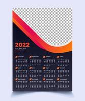 plantilla de impresión de calendario de pared de negocios coloridos vector