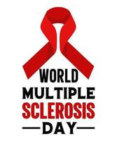 World multiple sclerosis day template vector