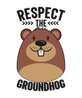 vector graphic of happy groundhog day good for groundhog day celebration