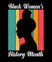 Black women's history month vector