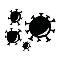 corona virus pattern black and white vector