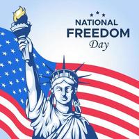 National Freedom Day of US Background vector