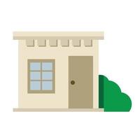 urban small house front view vector