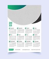 wall calendar print template vector