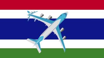 Flag of the Gambia and planes. Animation of planes flying over the flag of the Gambia. Concept of flights within the country and abroad. video