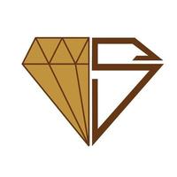 logotipo de la letra s de diamante vector