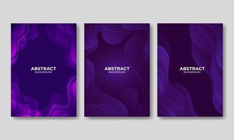 Set Design Cover Template With Colorful Liquid Effect vector