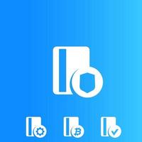 secure payment with credit card, bitcoin and processing vector icons