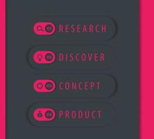 1, 2, 3, 4 steps template,timeline, infographics elements, labels vector