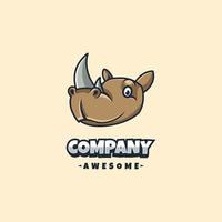 Ilustration vector graphic of Rhino, good for Logo Design