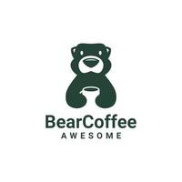 Illustration vector graphic of Bear Coffee, good for logo design