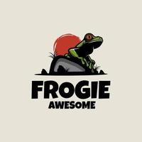 gráfico vectorial de ilustración de frogie, bueno para el diseño de logotipos vector