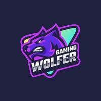 Illustration vector graphic of Wolf Gaming, good for logo design