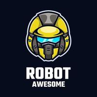 gráfico vectorial ilustrativo del robot principal, bueno para el diseño del logotipo vector