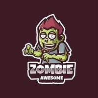 gráfico vectorial ilustrativo de zombie, bueno para el diseño de logotipos vector