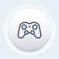 gamepad line icon, game controller vector