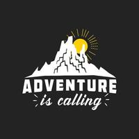 T-Shirt Adventure is calling vector