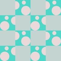 Trendy Green background with white polka dot checked seamless pattern vector