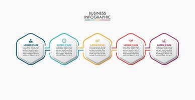 Presentation business infographic template vector