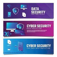 Cyber Security Banner vector