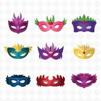 Mask and Beads Icon vector