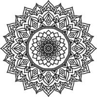 Outline Mandala decorative round ornament vector