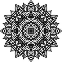 Outline Mandala decorative round ornament vector