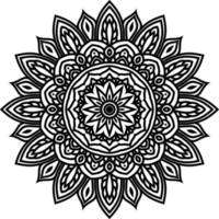 Outline Mandala decorative round ornament vector