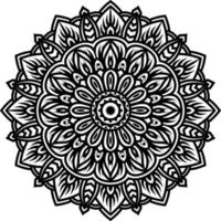 Outline Mandala decorative round ornament vector