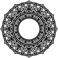 Outline Mandala decorative round ornament vector