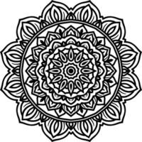 Outline Mandala decorative round ornament vector