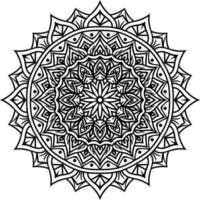 Outline Mandala decorative round ornament vector