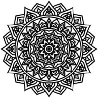 Outline Mandala decorative round ornament vector