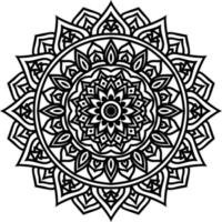 Outline Mandala decorative round ornament vector