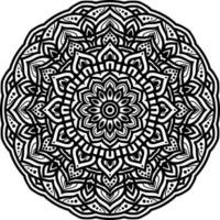 Outline Mandala decorative round ornament vector