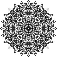 Outline Mandala decorative round ornament vector