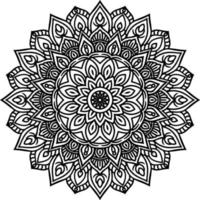 Outline Mandala decorative round ornament vector