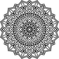 Outline Mandala decorative round ornament vector