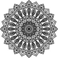 Outline Mandala decorative round ornament vector