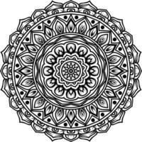 Outline Mandala decorative round ornament vector