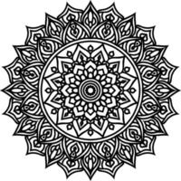 contorno mandala decorativo ornamento redondo vector