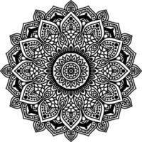 Outline Mandala decorative round ornament vector