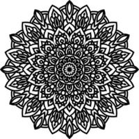 Outline Mandala decorative round ornament vector